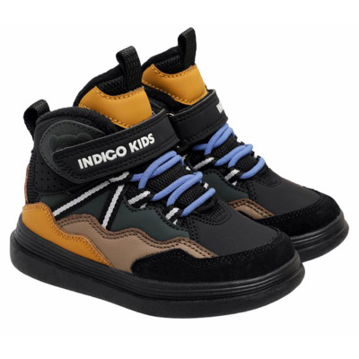 Ботинки детские Indigo Kids 97-055C черный-желтый 1